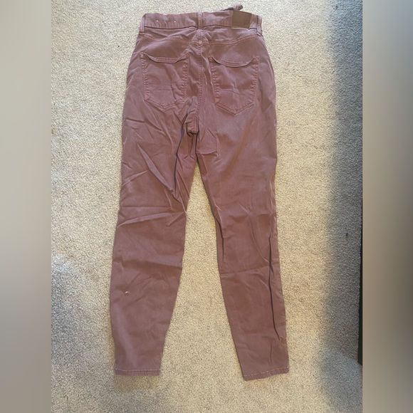 EUC American Eagle Outfitters AEO Tie Front Pink Jean Jeggings - Picture 12 of 12